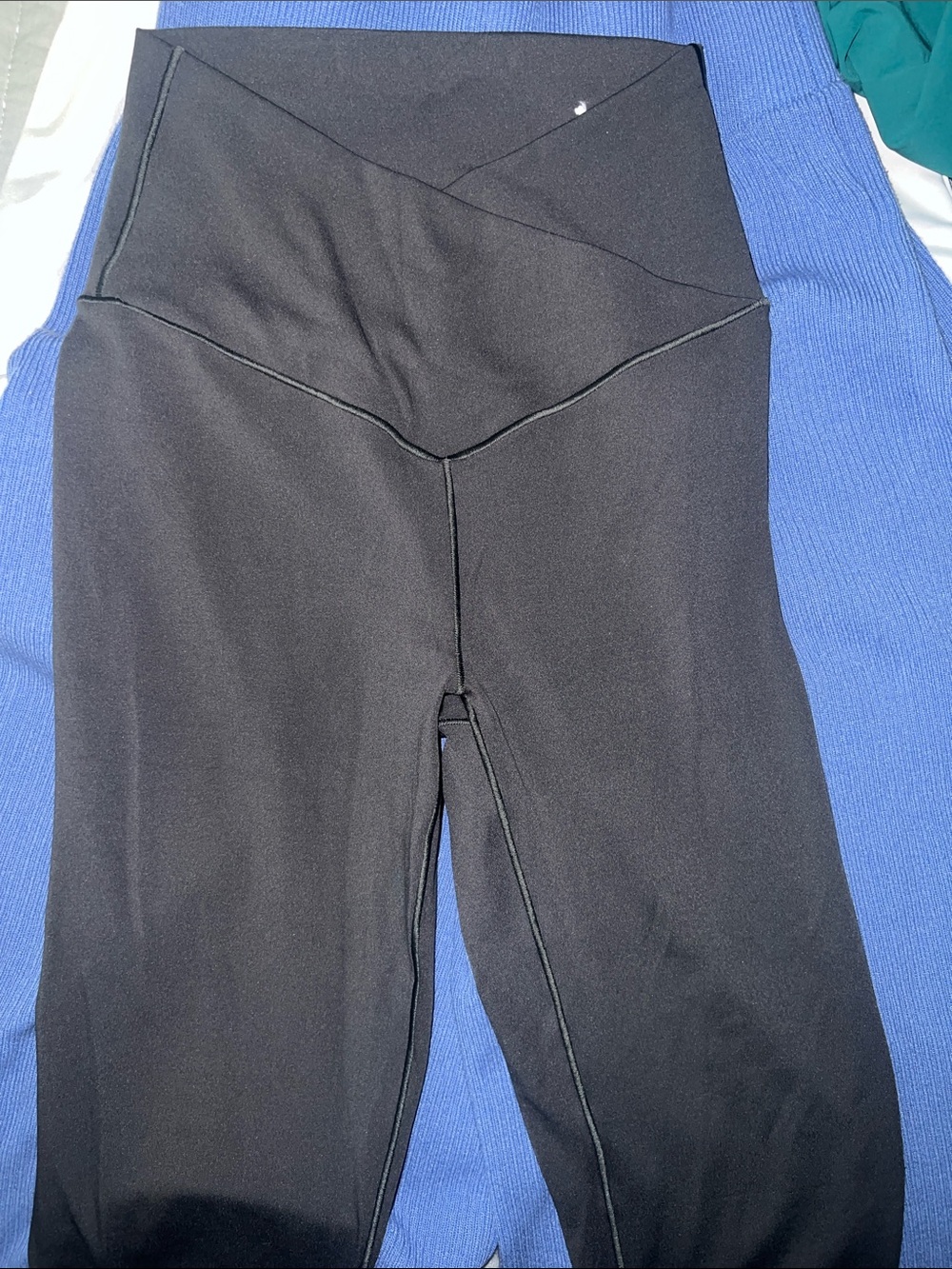 aerie Black Seamless Active Leggings with V-Detail Waist